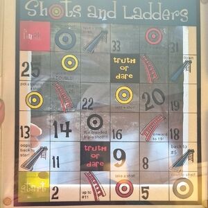 Shots and Ladders Game Board